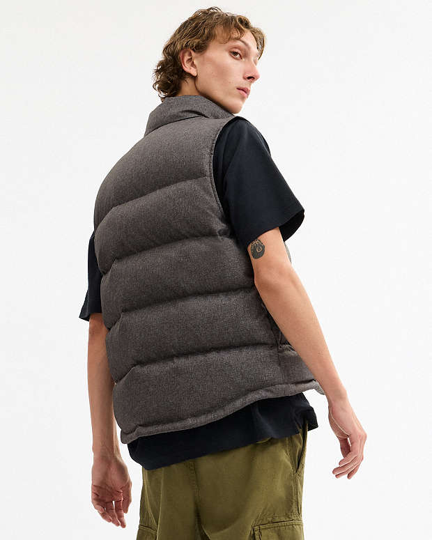Solid Down Vest Dark Heather Grey Dark Heather Grey