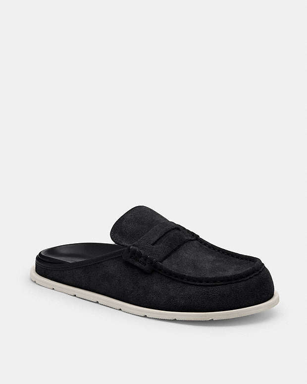 Loafer Mule Suede-Black Suede-Black