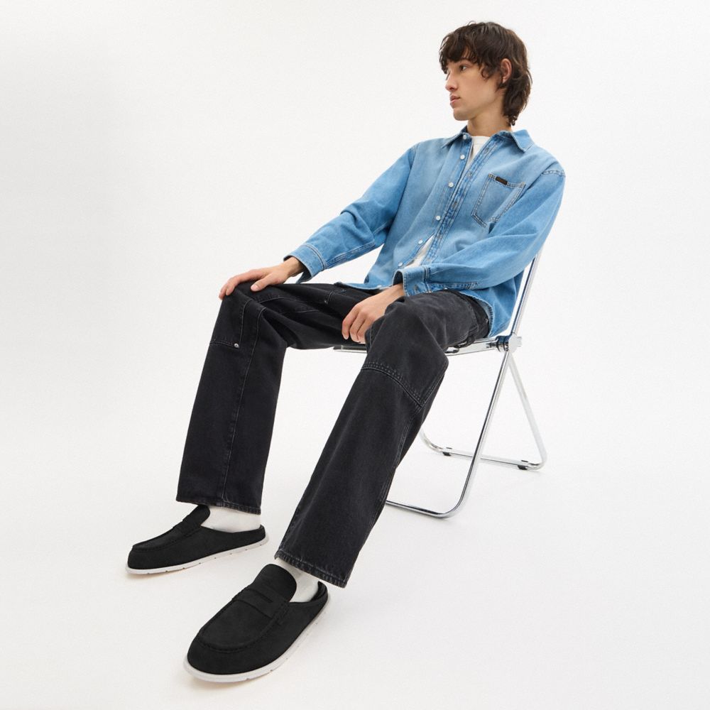 Coach Loafer Mule Black