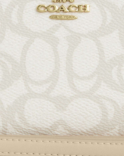 Long Zip Around Wallet In Sketch Signature Canvas Signature Canvas-Gold-Ivory Signature Canvas-Gold-Ivory