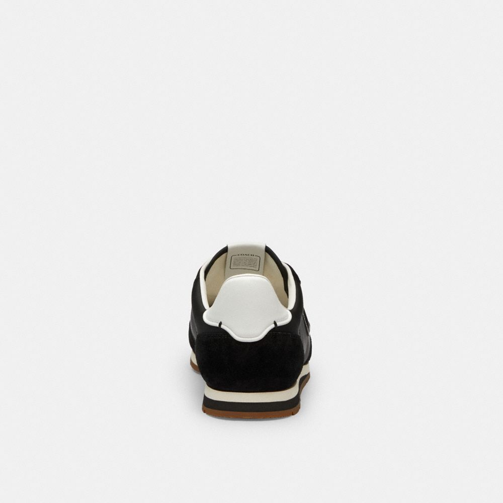 Men's Coach Flat Sneaker Black Optic White