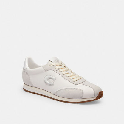 Men's Coach Flat Sneaker Optic White Grey