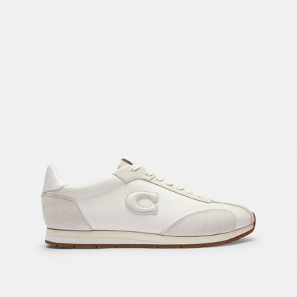Men's Coach Flat Sneaker Optic White Grey