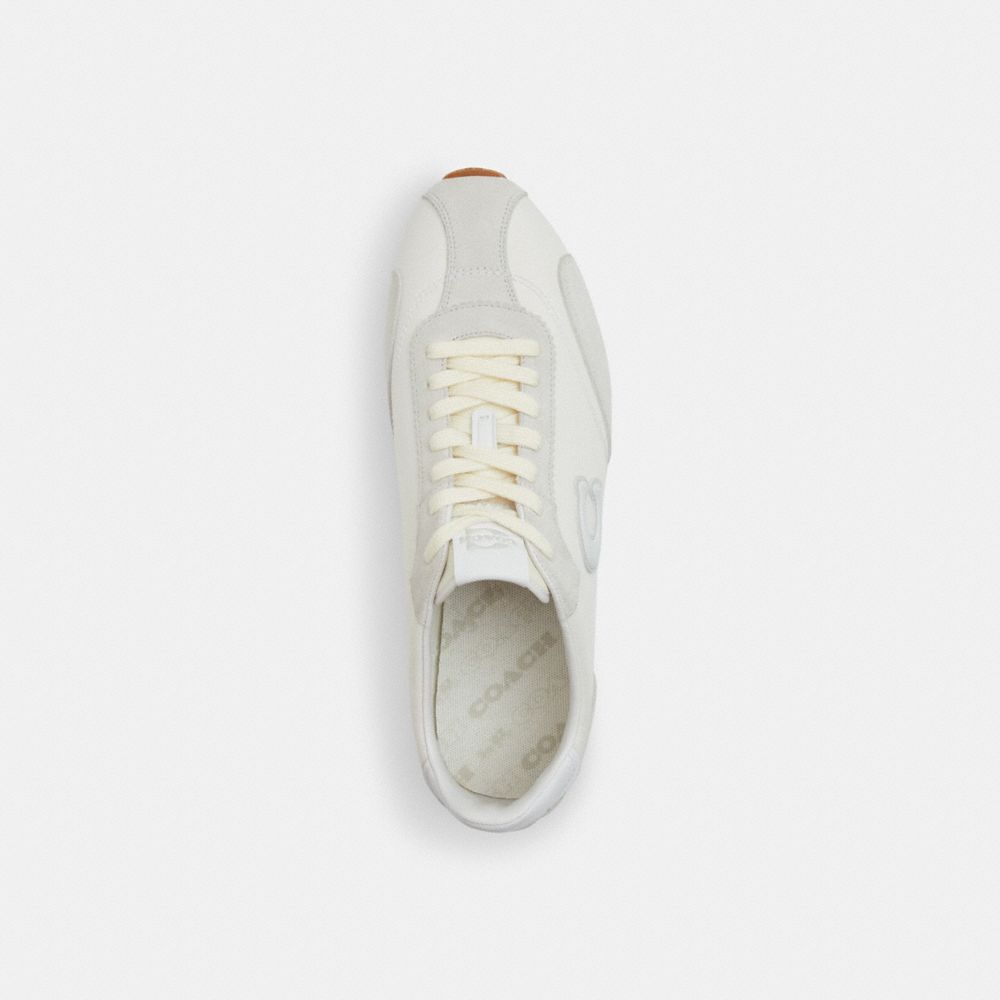 Men's Coach Flat Sneaker Optic White Grey