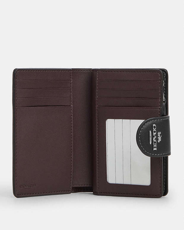 Medium Corner Zip Wallet With Floral Print Silver-Chalk-Black Multi Silver-Chalk-Black Multi