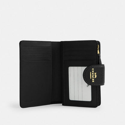 Coach Medium Corner Zip Wallet Gold/Black
