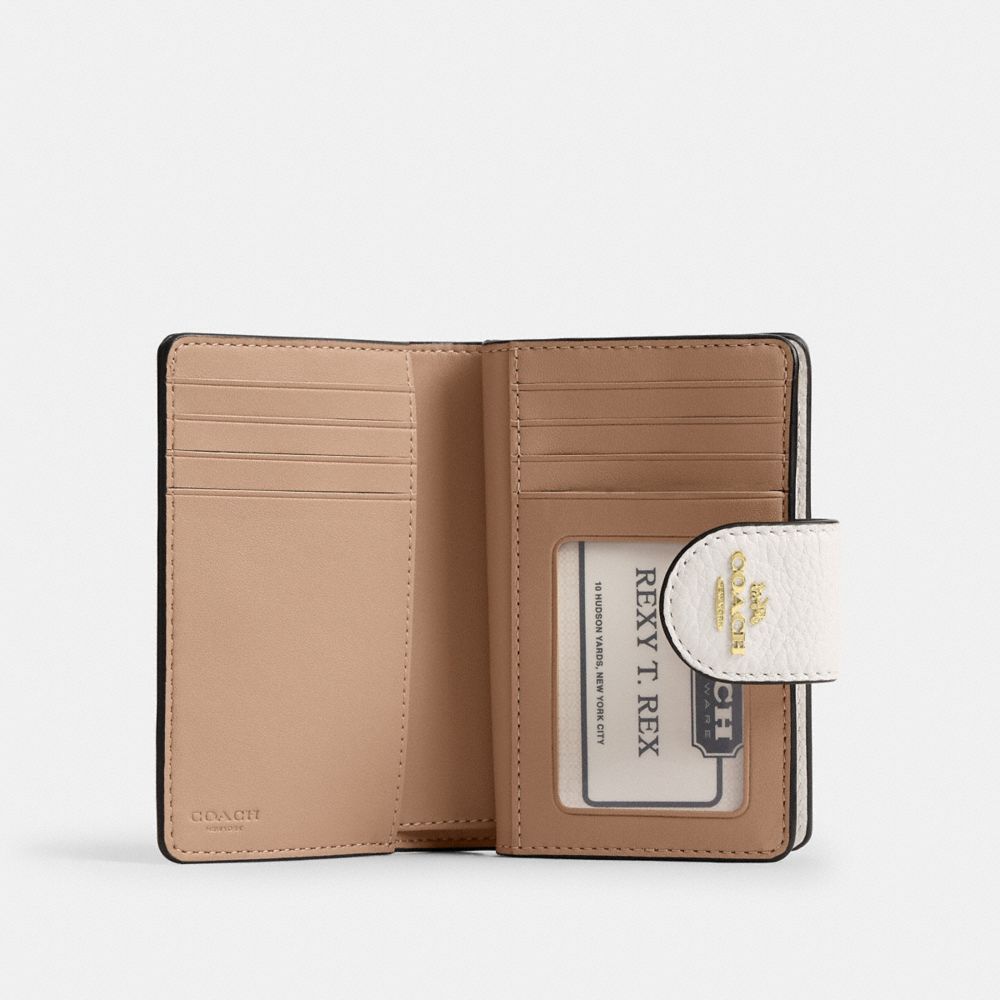 Coach Medium Corner Zip Wallet Gold/Chalk