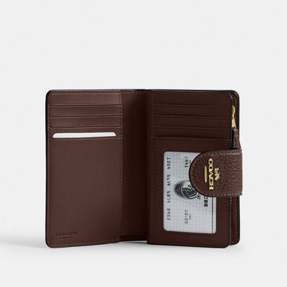 Coach Medium Corner Zip Wallet Gold/Maple