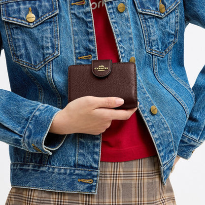 Coach Medium Corner Zip Wallet Gold/Maple