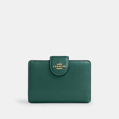 Coach Medium Corner Zip Wallet Im/Emerald