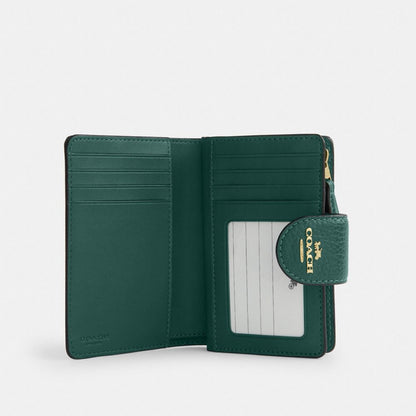 Coach Medium Corner Zip Wallet Im/Emerald