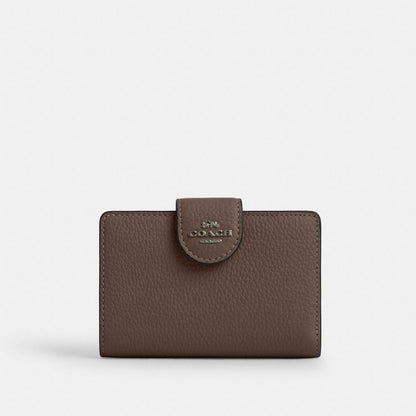 Coach Medium Corner Zip Wallet Gunmetal