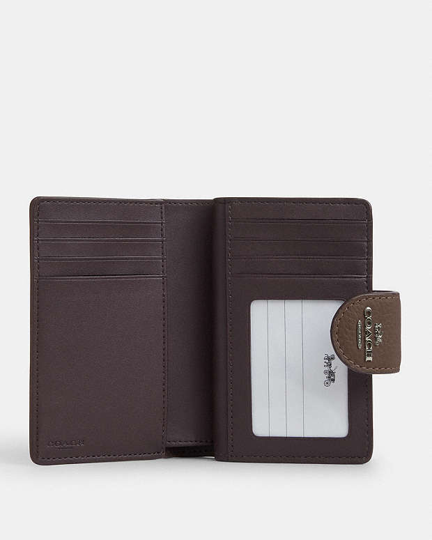 Medium Corner Zip Wallet Pebbled Leather-Qb-Dark Stone Pebbled Leather-Qb-Dark Stone