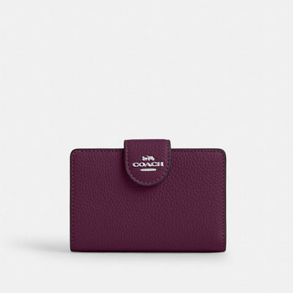 Coach Medium Corner Zip Wallet Silver