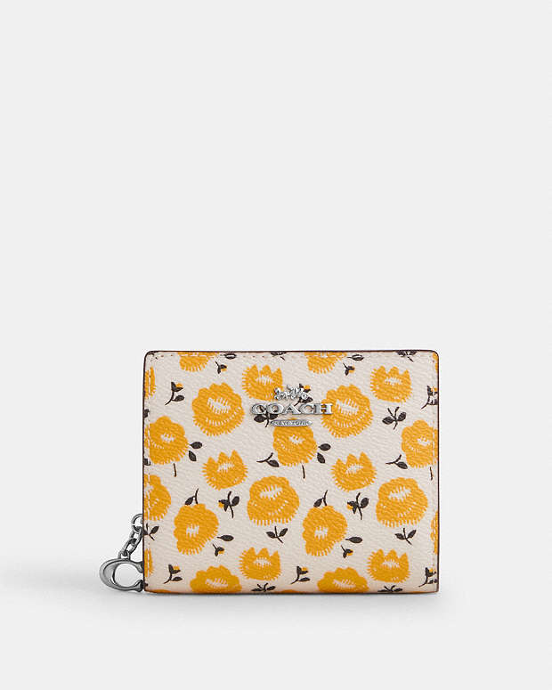 Snap Wallet With Floral Print Sv-Chalk-Buttercup Multi Sv-Chalk-Buttercup Multi