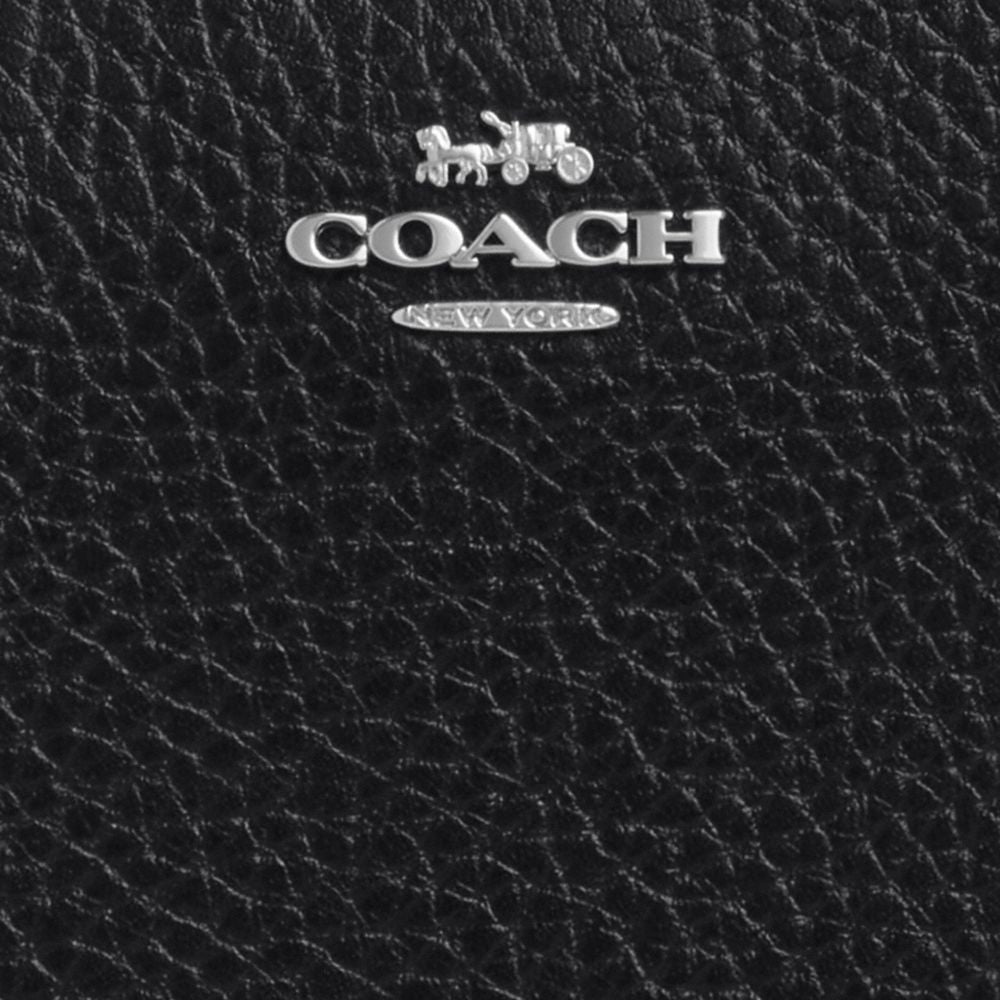Coach Snap Wallet Silver Black