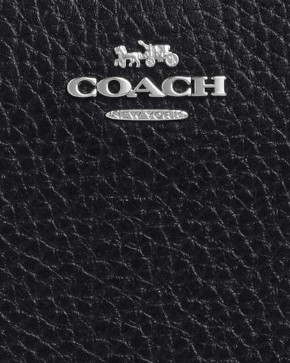 Snap Wallet Pebbled Leather-Silver-Black Pebbled Leather-Silver-Black