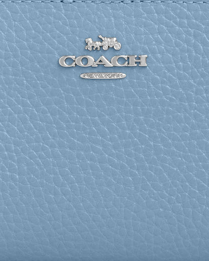 Snap Wallet Pebbled Leather-Silver-Pool Pebbled Leather-Silver-Pool