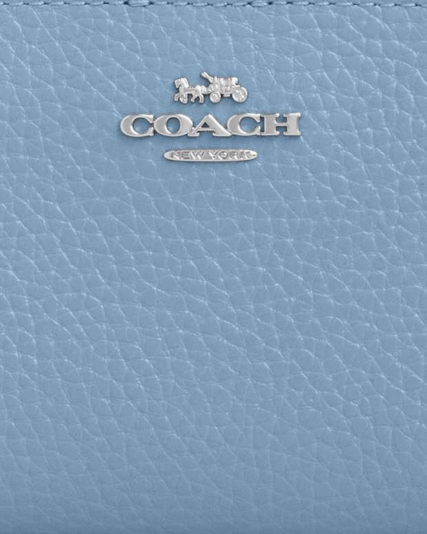 Snap Wallet Pebbled Leather-Silver-Pool Pebbled Leather-Silver-Pool