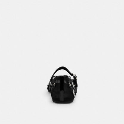 Women's Coach Mary Jane With Tea Rose Black