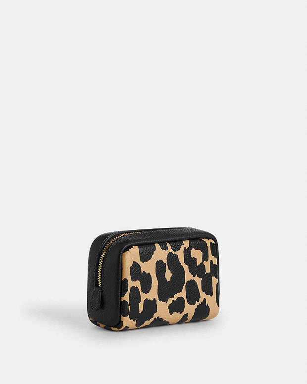 Pouch Wristlet With Leopard Print Gold-Leopard Multi Gold-Leopard Multi