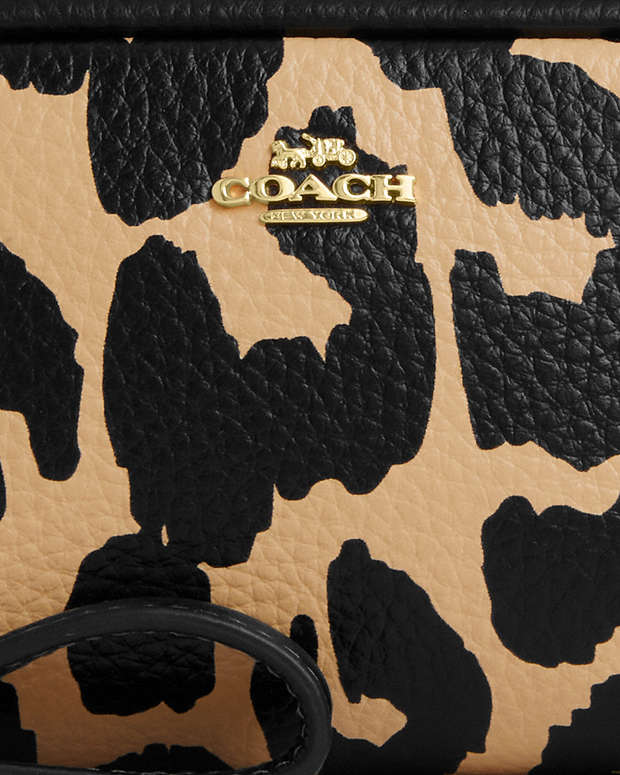 Pouch Wristlet With Leopard Print Gold-Leopard Multi Gold-Leopard Multi