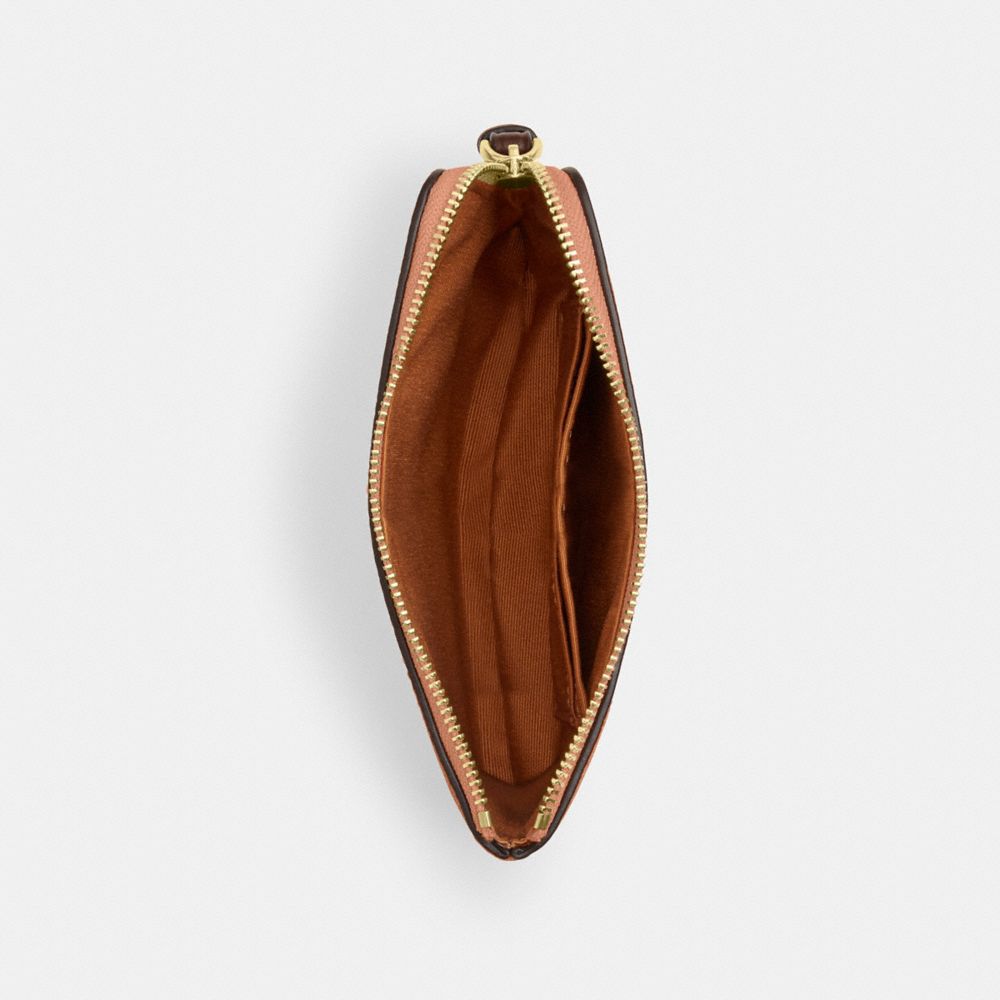 Corner Zip Wristlet With Shell Print Im-Coral-Maple Im-Coral-Maple