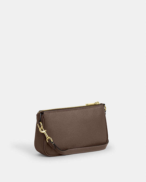 Nolita 19 Pebbled Leather-Gold-Dark Stone Pebbled Leather-Gold-Dark Stone