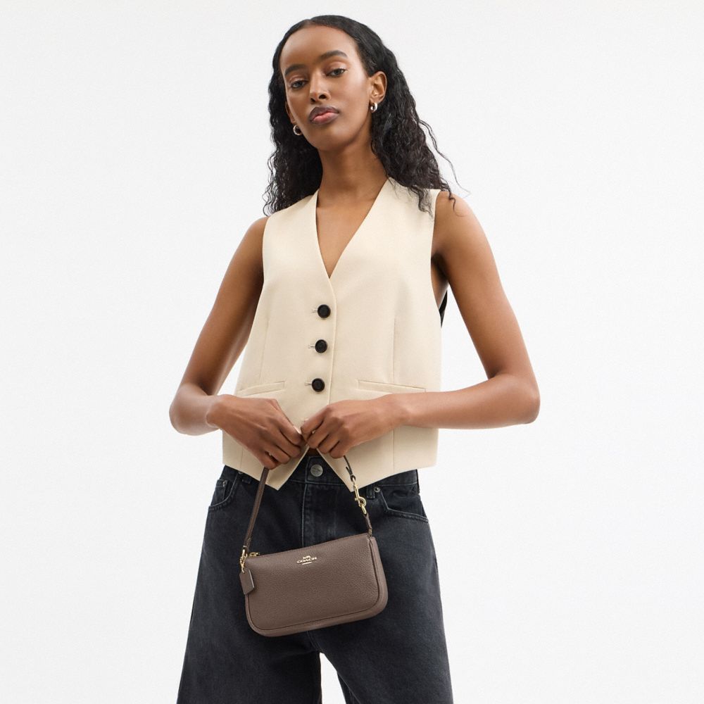 Nolita 19 Pebbled Leather-Gold-Dark Stone Pebbled Leather-Gold-Dark Stone