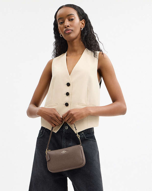 Nolita 19 Pebbled Leather-Gold-Dark Stone Pebbled Leather-Gold-Dark Stone