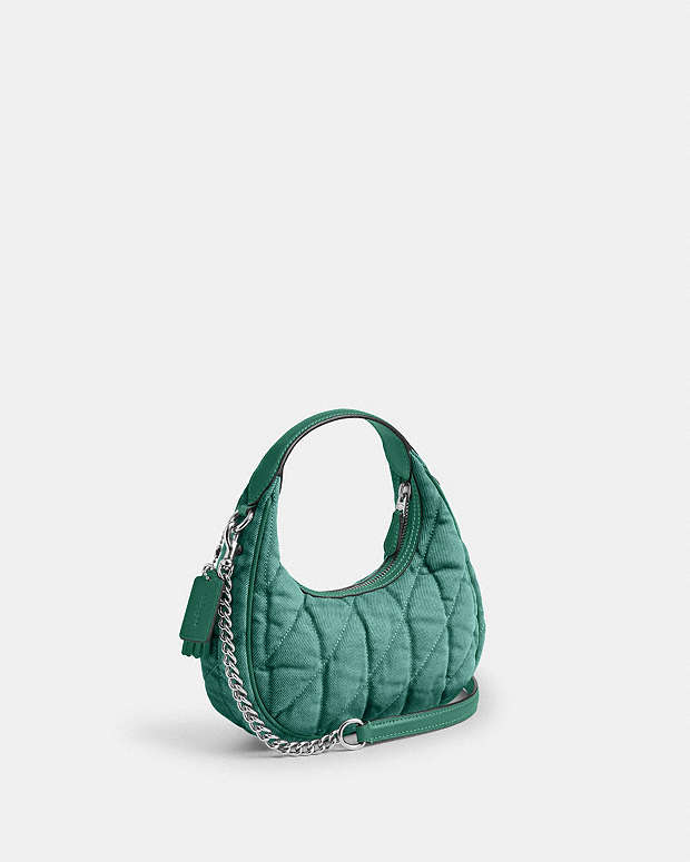 Carmen Mini Crossbody Bag Quilted Denim-Sv-Ivy-Green Quilted Denim-Sv-Ivy-Green