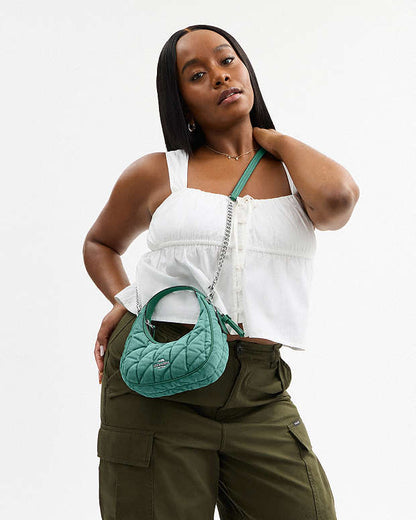 Carmen Mini Crossbody Bag Quilted Denim-Sv-Ivy-Green Quilted Denim-Sv-Ivy-Green
