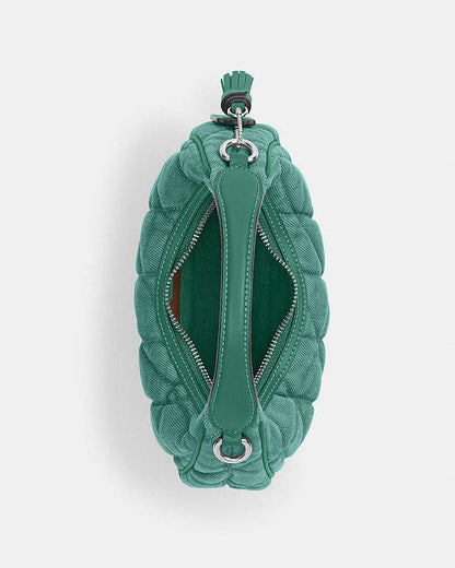 Carmen Mini Crossbody Bag Quilted Denim-Sv-Ivy-Green Quilted Denim-Sv-Ivy-Green