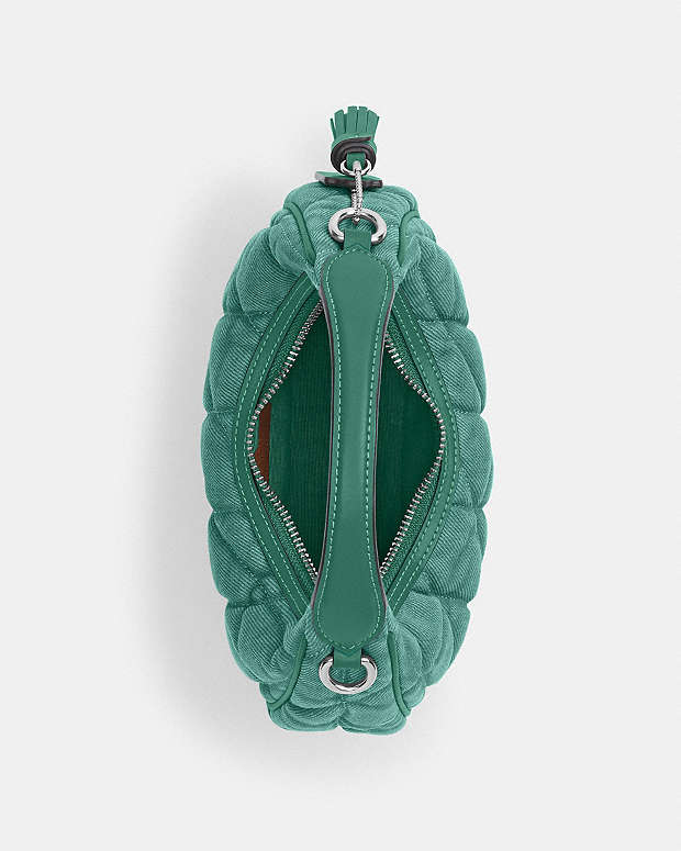 Carmen Mini Crossbody Bag Quilted Denim-Sv-Ivy-Green Quilted Denim-Sv-Ivy-Green