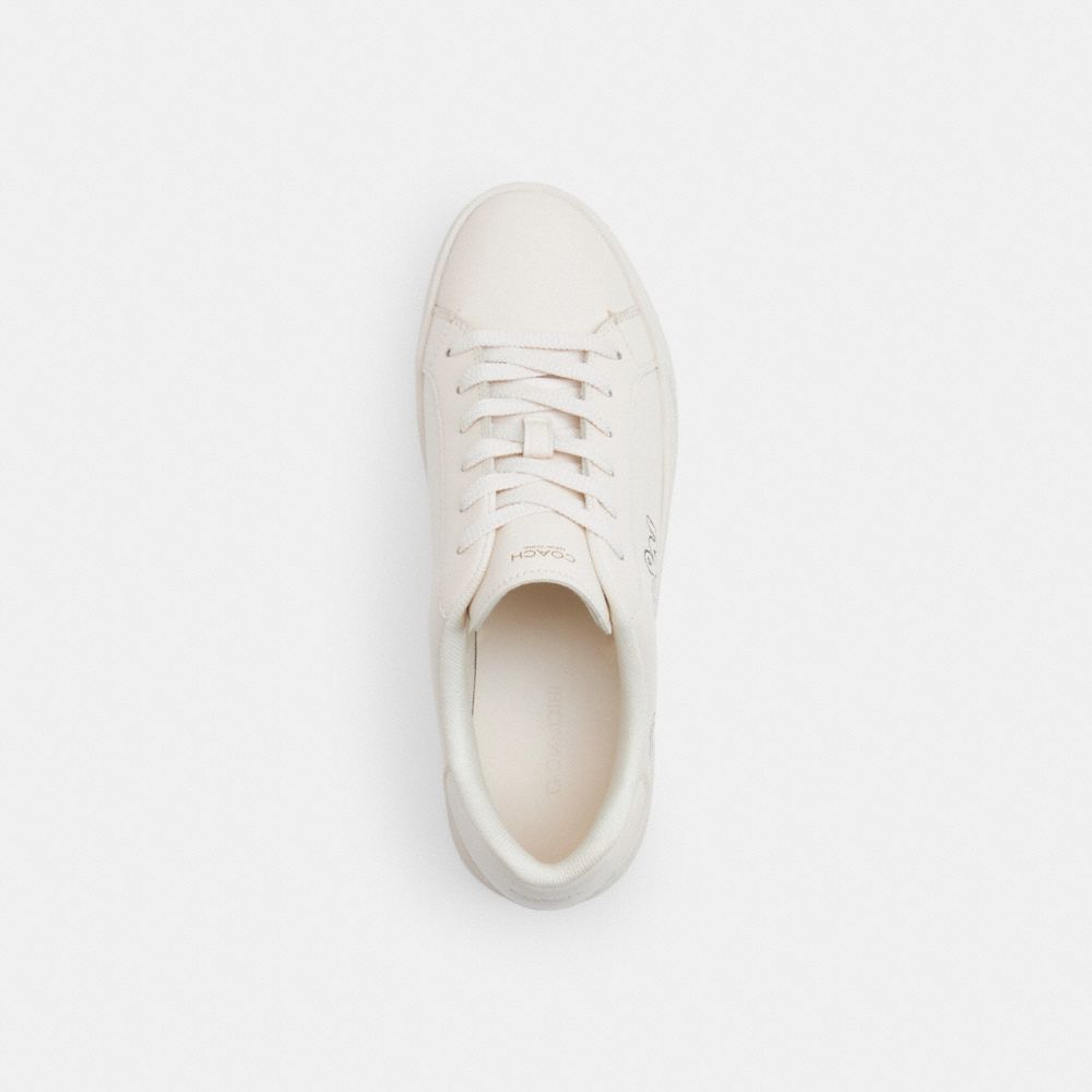 Coach High Line Sneaker With Heart Chalk Multi