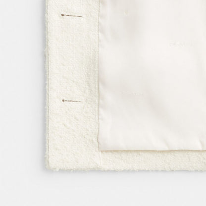 Coach Heritage C Boucle Jacket Cream