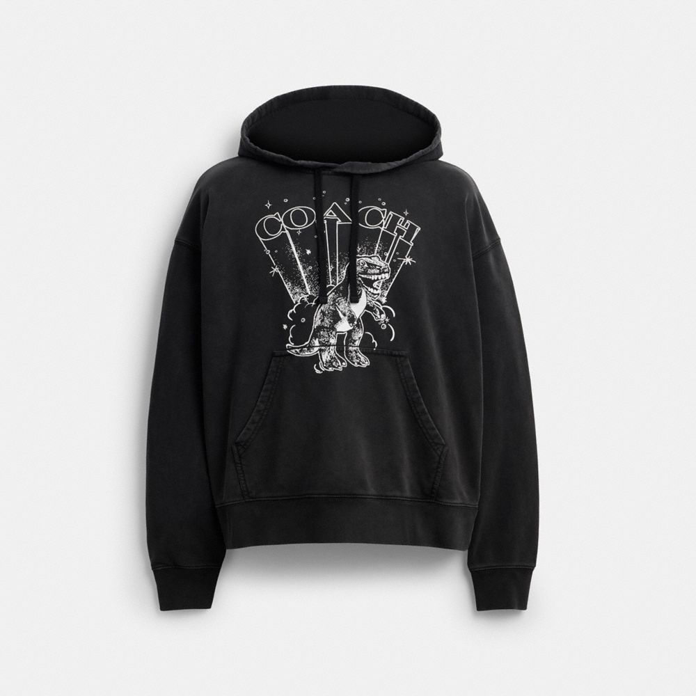 Coach T Rex Hoodie Washed Black