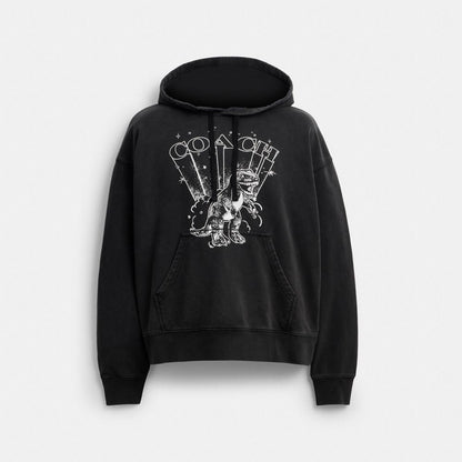 Coach T Rex Hoodie Washed Black