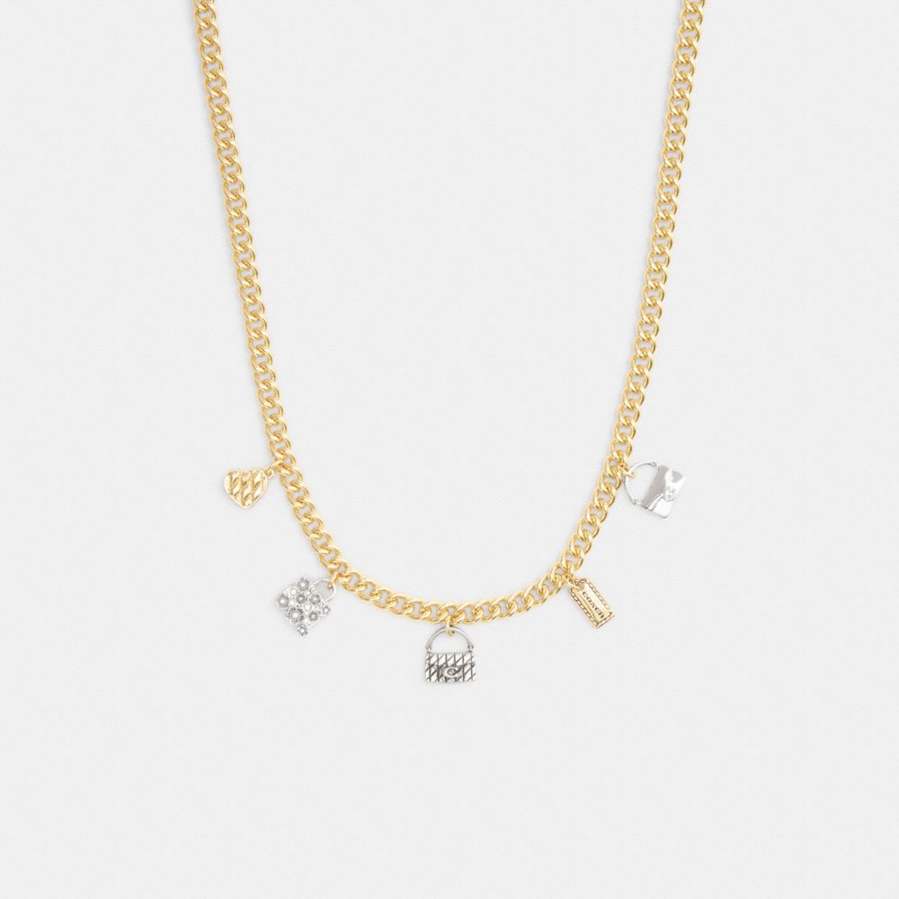 Coach Handbag Charm Necklace Gold Silver