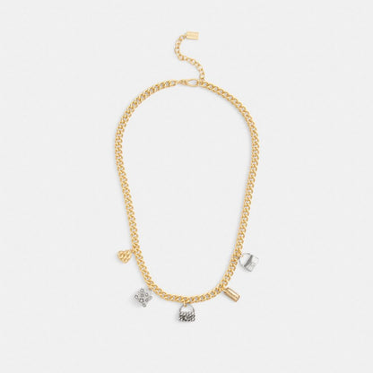 Coach Handbag Charm Necklace Gold Silver
