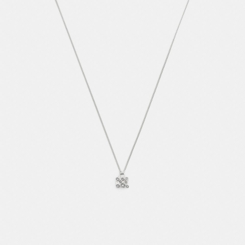 Coach Rogue Pendant Necklace Silver