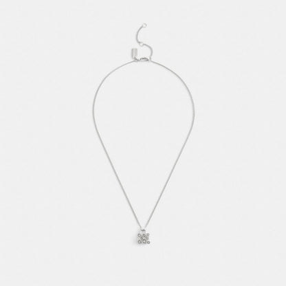 Coach Rogue Pendant Necklace Silver