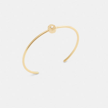 Coach Tea Rose Cuff Bracelet Gold