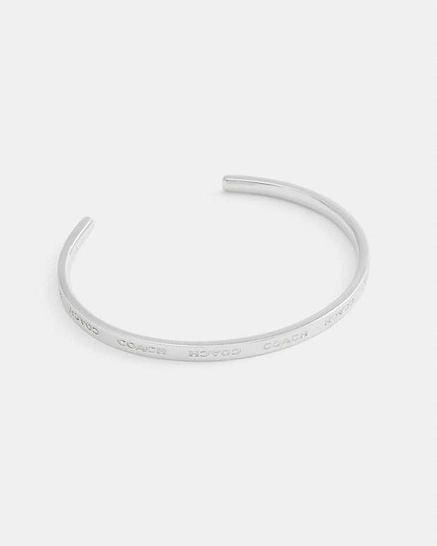 Coach Thin Cuff Bracelet Silver Silver