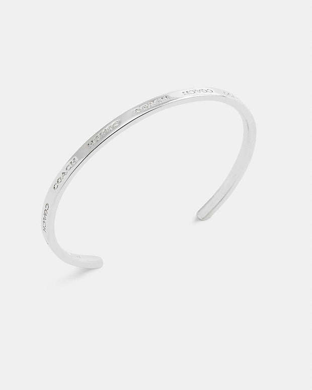 Coach Thin Cuff Bracelet Silver Silver