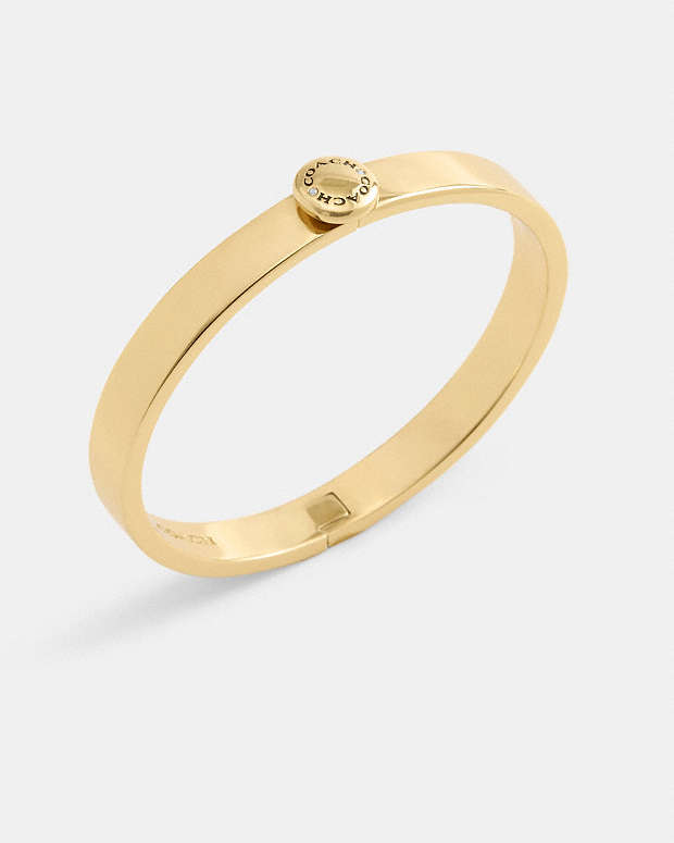 Coach Rivet Hinged Bangle Gold Gold