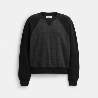 Coach Signature Crewneck Sweatshirt Charcoal Signature