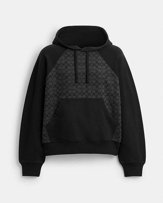 Signature Hoodie In Organic Cotton Charcoal Signature Charcoal Signature