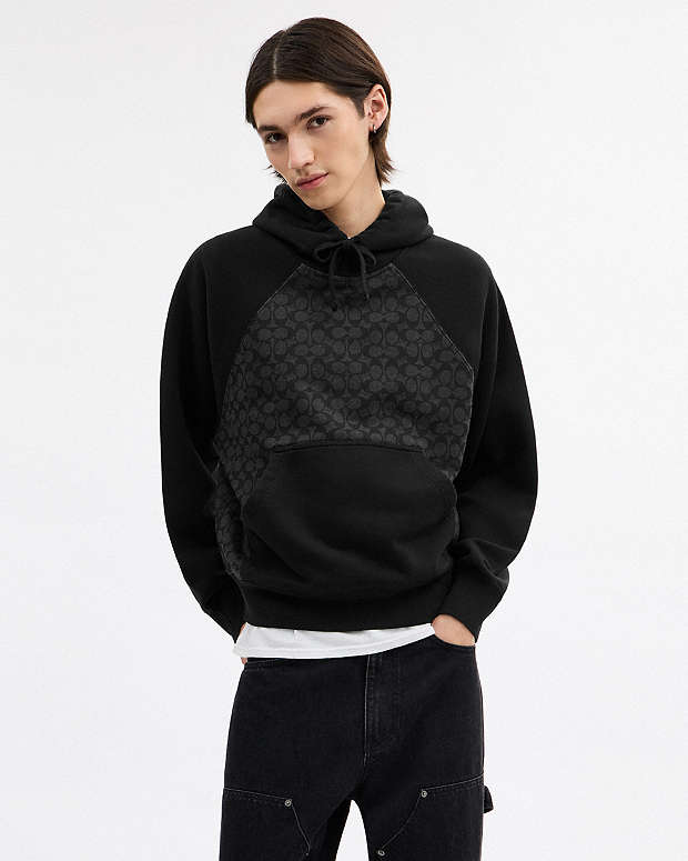 Signature Hoodie In Organic Cotton Charcoal Signature Charcoal Signature