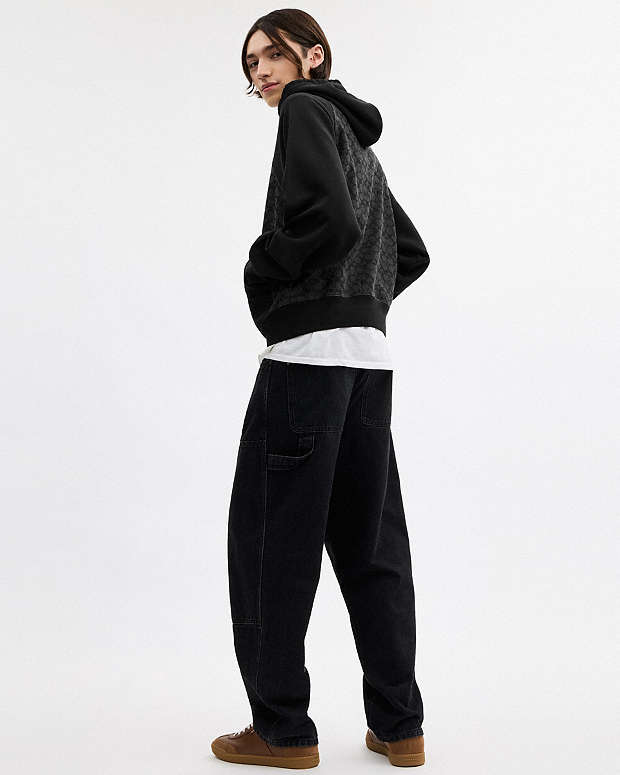Signature Hoodie In Organic Cotton Charcoal Signature Charcoal Signature